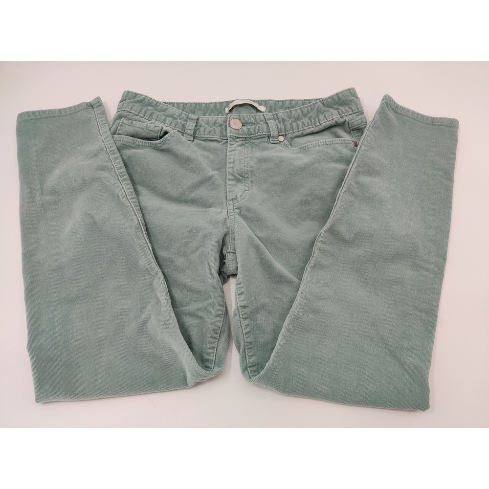 Lauren Conrad Corduroy Pants Women Size 10 Mint Green Slim Fit‎ Casual